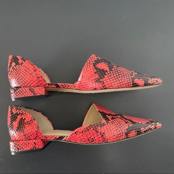 Vince Camuto Pink Snakeskin Loafers - Picture 9 of 11